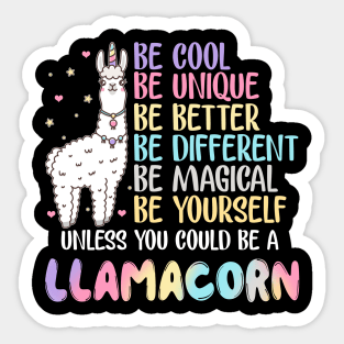 Llamacorn T-Shirt Funny Cute Llama Unicorn Shirt Sticker